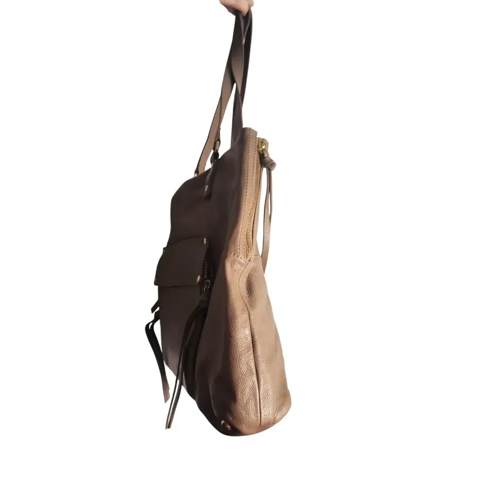 Kooba Everette Leather Tote Handbag Taupe